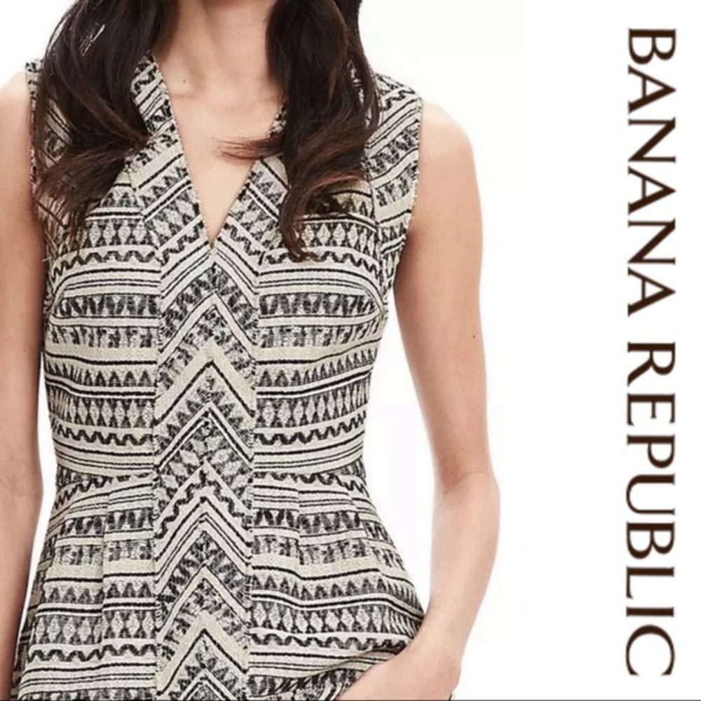 Banana Republic jacquard peplum top